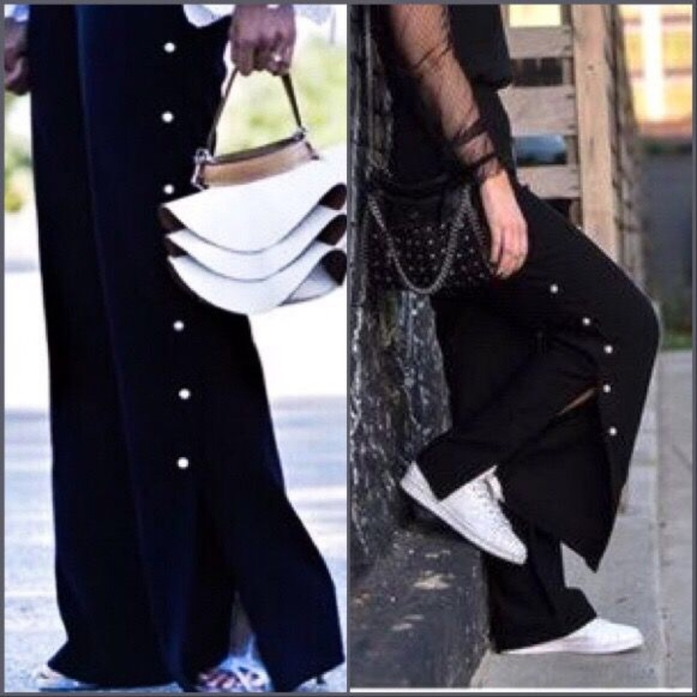 🎉HP🎉Ana / Jakobs Black Beaded Pant Size 2 - Picture 1 of 8